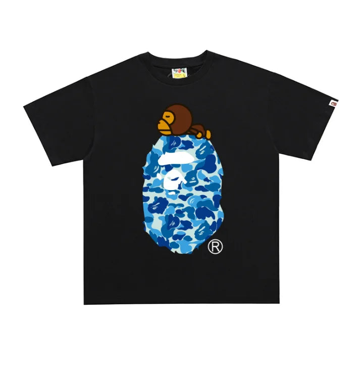 2026 1:1 High Version Letter Printing Bathing Ape Shirt Fashion Designer Hot Sell T-Shirt Men Printed Bapees Trendy T Shirt