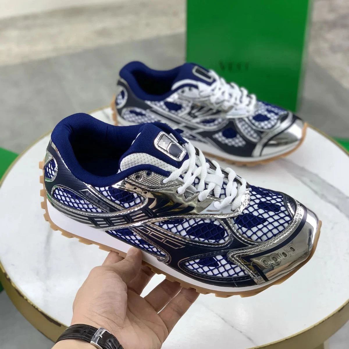 Luxury Designer BV Shoes Casual Training Sneakers for Men and Women Bottegas High Quality Leather Running Venetas Orbit Shoes