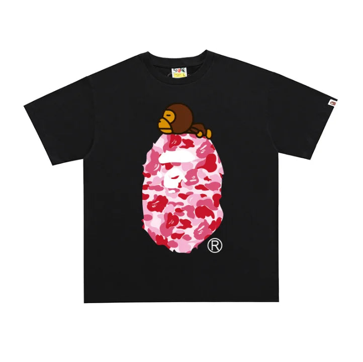2026 1:1 High Version Letter Printing Bathing Ape Shirt Fashion Designer Hot Sell T-Shirt Men Printed Bapees Trendy T Shirt