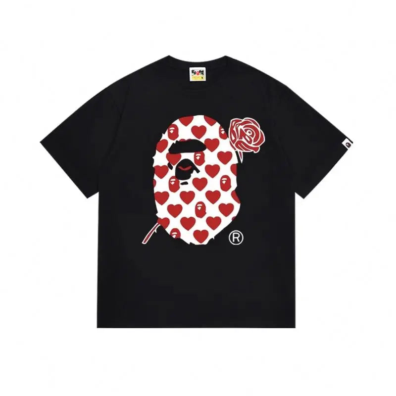 2026 1:1 High Version Letter Printing Bathing Ape Shirt Fashion Designer Hot Sell T-Shirt Men Printed Bapees Trendy T Shirt