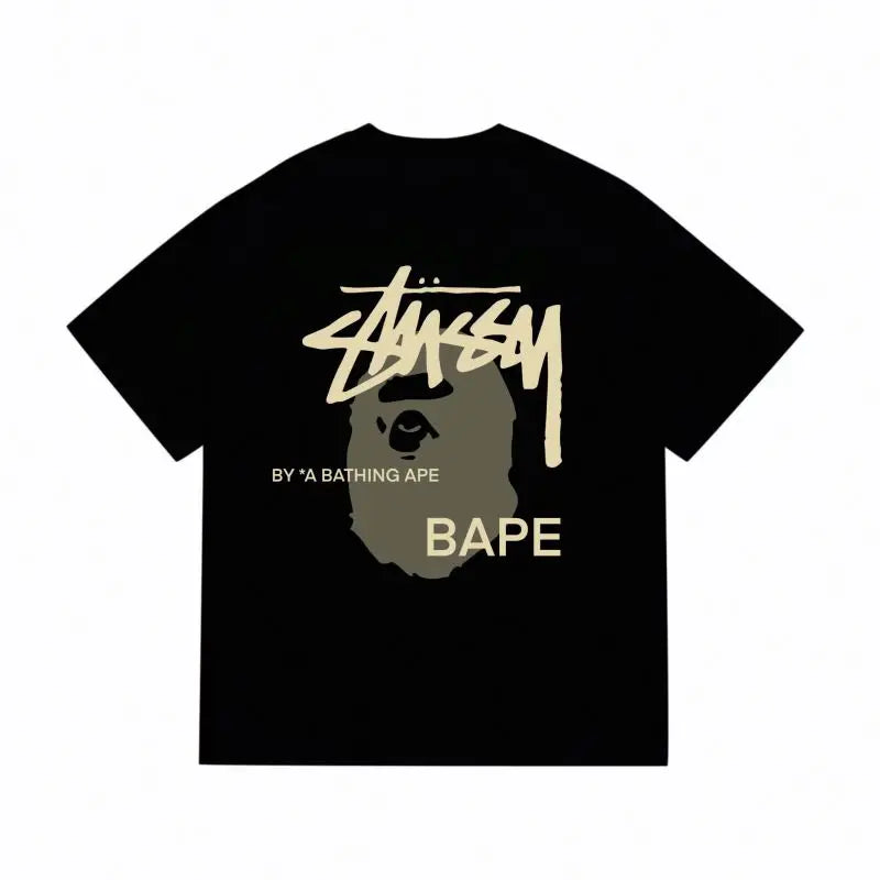 2026 1:1 High Version Letter Printing Bathing Ape Shirt Fashion Designer Hot Sell T-Shirt Men Printed Bapees Trendy T Shirt