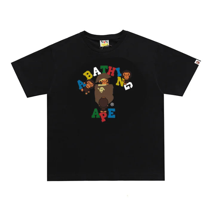 2026 1:1 High Version Letter Printing Bathing Ape Shirt Fashion Designer Hot Sell T-Shirt Men Printed Bapees Trendy T Shirt