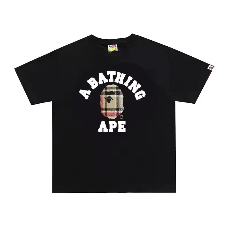 2026 1:1 High Version Letter Printing Bathing Ape Shirt Fashion Designer Hot Sell T-Shirt Men Printed Bapees Trendy T Shirt