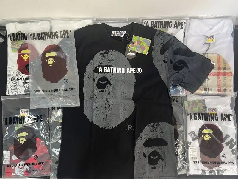 2026 1:1 High Version Letter Printing Bathing Ape Shirt Fashion Designer Hot Sell T-Shirt Men Printed Bapees Trendy T Shirt