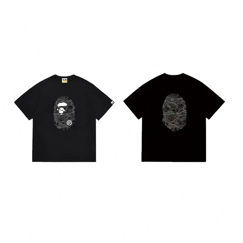 2026 1:1 High Version Letter Printing Bathing Ape Shirt Fashion Designer Hot Sell T-Shirt Men Printed Bapees Trendy T Shirt