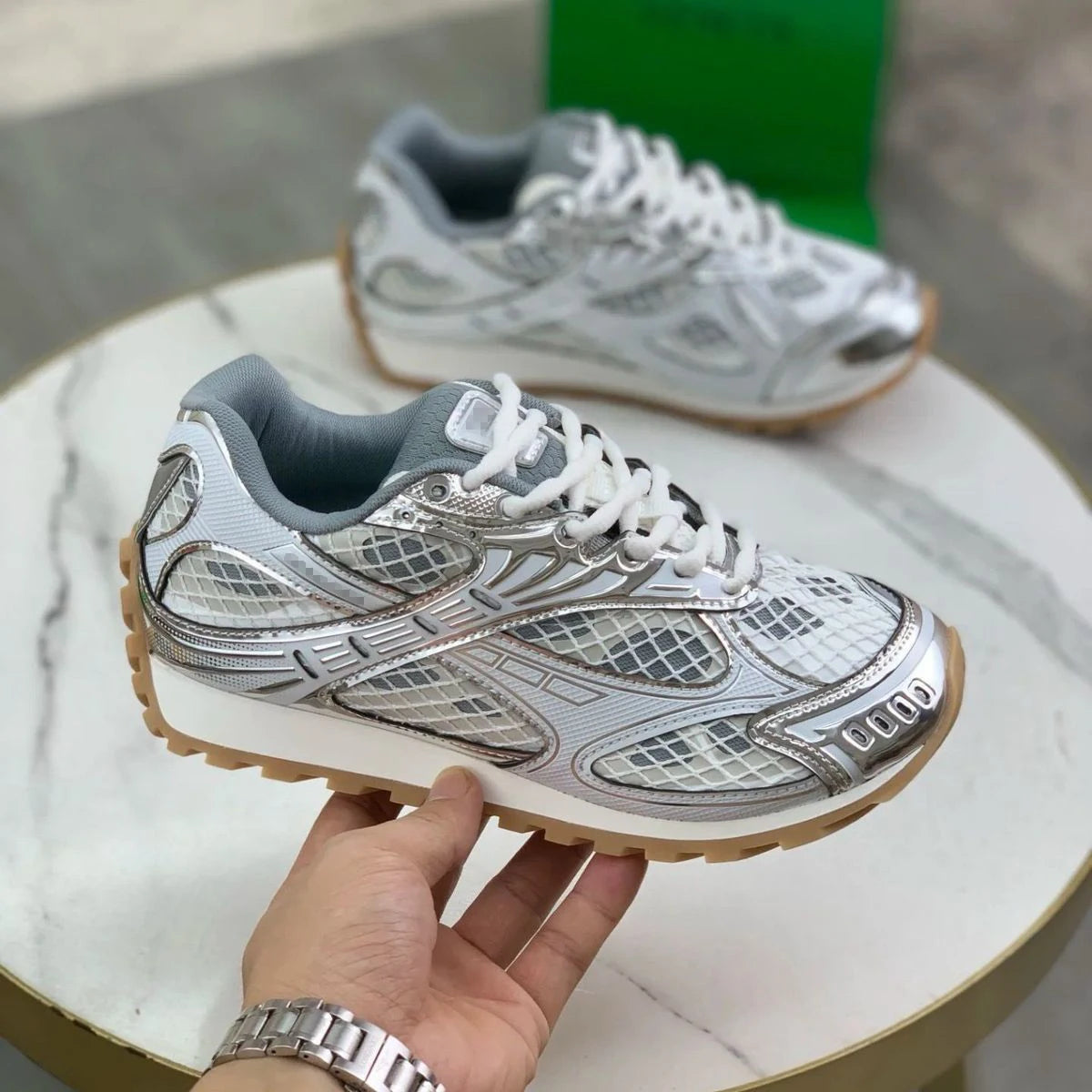 Luxury Designer BV Shoes Casual Training Sneakers for Men and Women Bottegas High Quality Leather Running Venetas Orbit Shoes