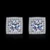Fine Latest IGI Certificate 6mm 1 Carat 925 Sterling Silver Hip Hop Rose Gold Plated Brilliant Cut Claw Moissanite Earrings