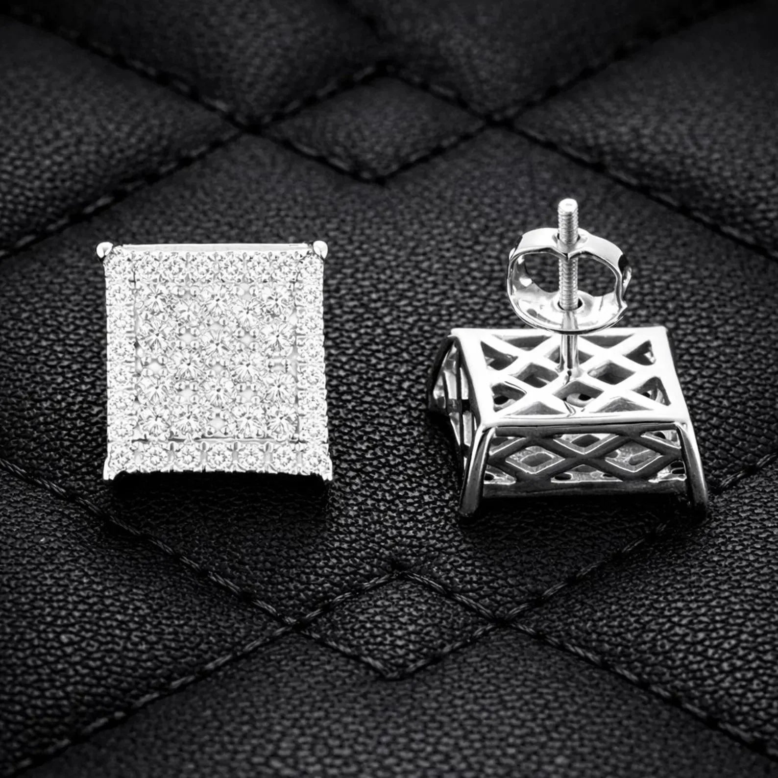 2026 New Hip Hop Jewelry Men's Brilliant Cut IGI Certified Moissanite Earrings Pass Diamond Tester Solid 925 Silver Earrings