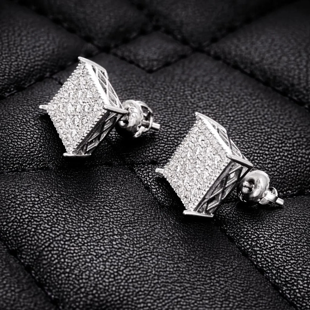 2026 New Hip Hop Jewelry Men's Brilliant Cut IGI Certified Moissanite Earrings Pass Diamond Tester Solid 925 Silver Earrings