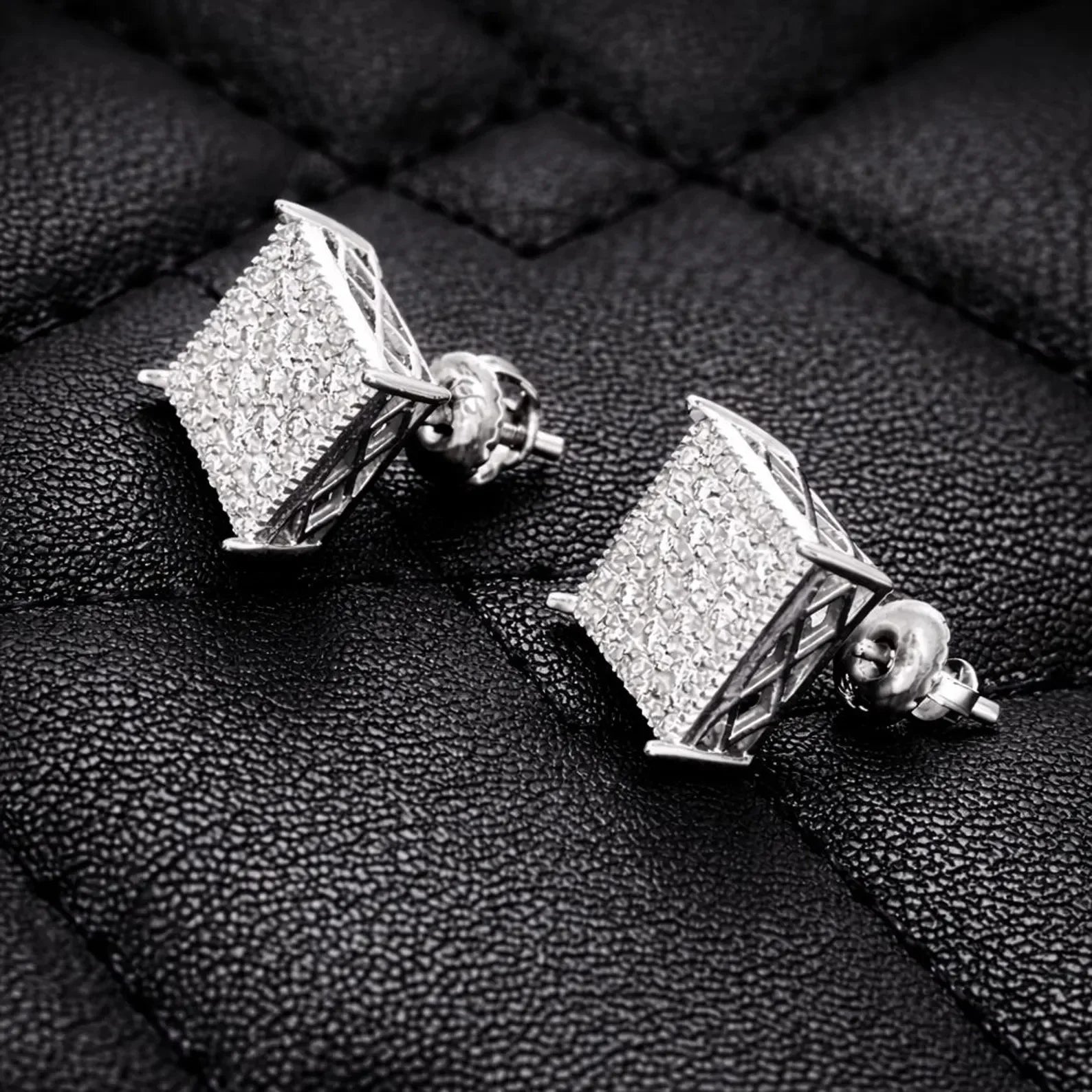 2026 New Hip Hop Jewelry Men's Brilliant Cut IGI Certified Moissanite Earrings Pass Diamond Tester Solid 925 Silver Earrings