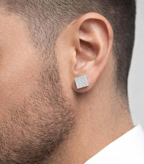 2026 New Hip Hop Jewelry Men's Brilliant Cut IGI Certified Moissanite Earrings Pass Diamond Tester Solid 925 Silver Earrings