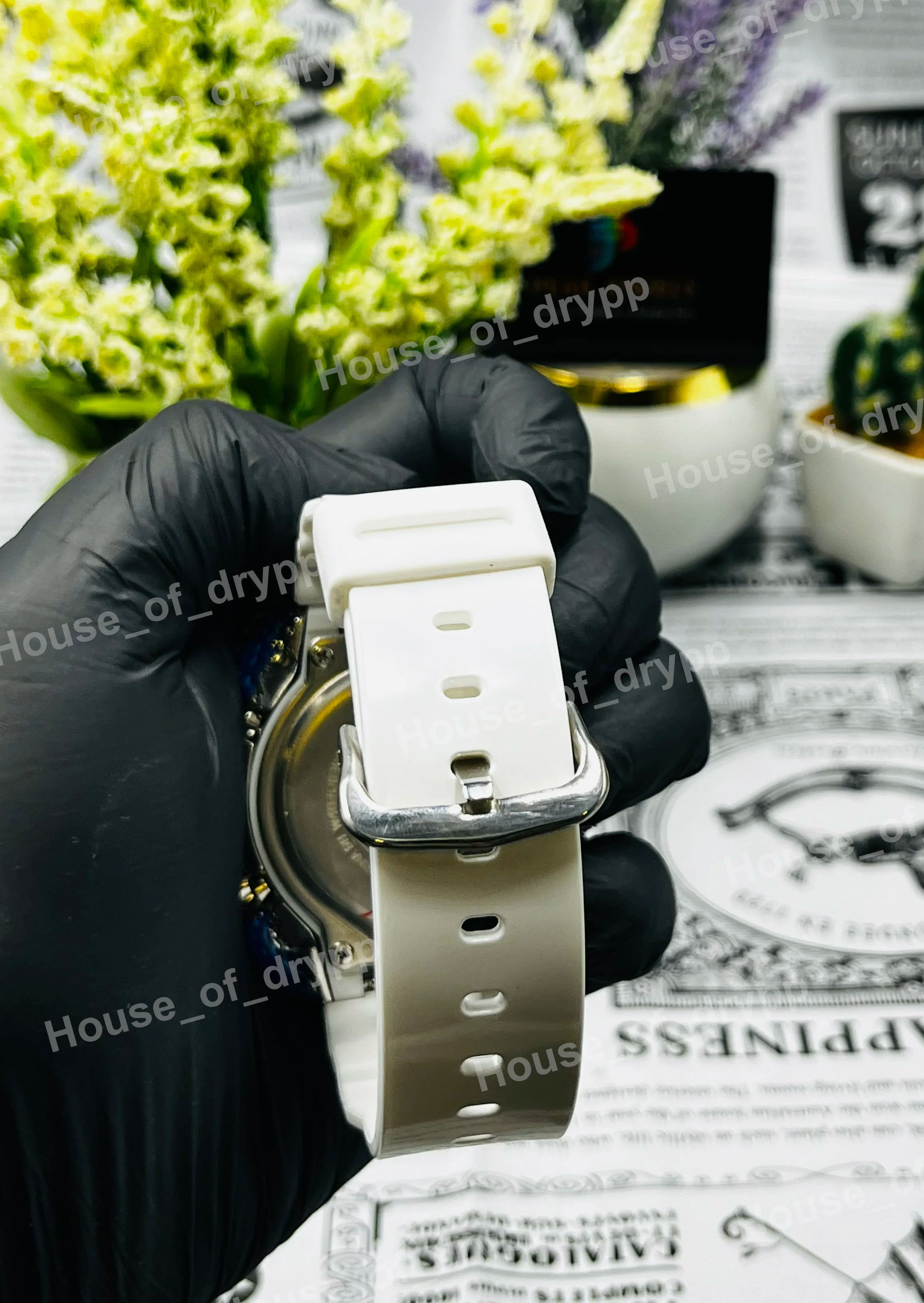 Iced Out Dragon Design Digital Watch Moissanite Diamond Style Colorful Luxury Hip Hop Bling Wristwatch Unisex Statement